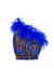 Blue Marilyn Top With Feathers Details