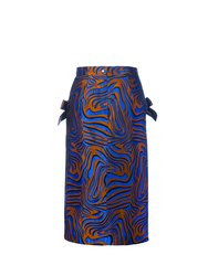 Blue Printed Skirt