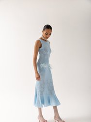 Blue Rose Knit Dress