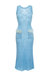 Blue Rose Knit Dress - blue
