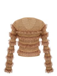 Brown Handmade Knit Sweater
