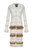Brown Sundown Handmade Knit Cardigan-Dress With Pearl Buttons - Multicolor