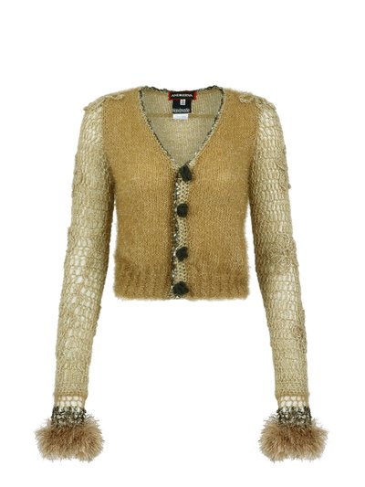 ANDREEVA Camel Handmade Knit Cardigan product