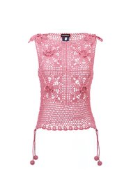 Dust Rose Handmade Crochet Top - Pink