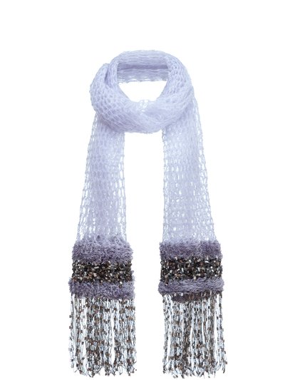 ANDREEVA Grey Cashmere Handmade Knit Shawl product