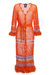 Handmade Crochet Cardigan-Dress - Orange