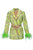 Jacqueline Blazer №20 With Detachable Feather Cuffs - Mint