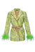 Jacqueline Blazer №20 With Detachable Feather Cuffs - Mint