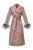 Jacqueline Coat №22 With Detachable Feathers Cuffs - Grey - Grey
