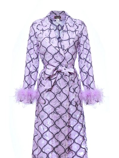 ANDREEVA Lavender Coat № 23 With Detachable Feathers Cuffs product