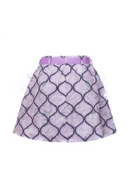 Lavender Skirt With Feathers Details