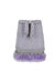 Light Grey Handmade Knit Midi Skirt - grey