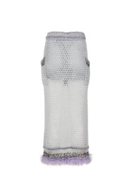 Light Grey Handmade Knit Skirt
