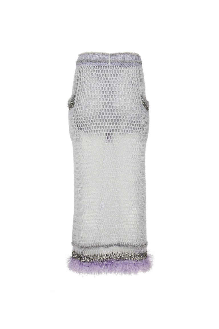 Light Grey Handmade Knit Skirt