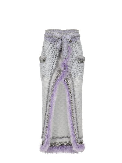ANDREEVA Light Grey Handmade Knit Skirt product