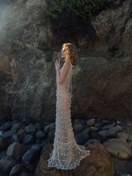Malva Metallic Handmade Crochet Maxi Dress