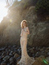 Malva Metallic Handmade Crochet Maxi Dress