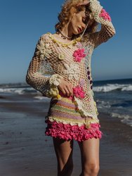 Malva Multicolor Handmade Crochet Mini Skirt
