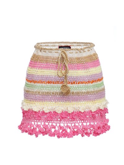 ANDREEVA Malva Multicolor Handmade Crochet Mini Skirt product