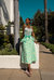 Mint Skirt With Feather Details