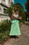 Mint Skirt With Feather Details