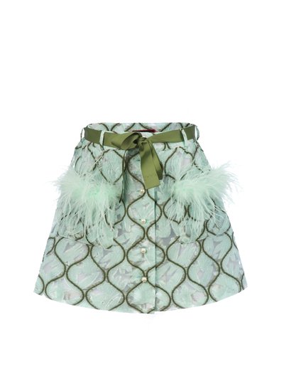 Andreeva Mint Skirt With Feathers product