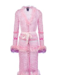 Monroe Pink Handmade Knit Cardigan - Dress - Pink