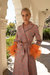 Orange Jacqueline Coat №22 With Detachable Feathers Cuffs