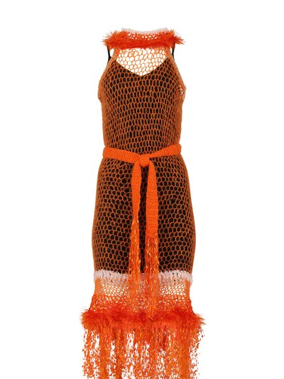 ANDREEVA Orange Rose Handmade Knit Dress product