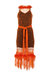 Orange Rose Handmade Knit Dress - Orange