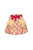 Peach Skirt With Feathers Details - Yellow