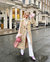 Pink Jacquard Coat №19 With Detachable Feather Cuffs