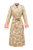 Pink Jacquard Coat №19 With Detachable Feather Cuffs - Pink