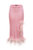 Pink Knit Skirt-Dress With Feather Details - Pink