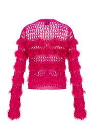 Purple Handmade Knit Sweater