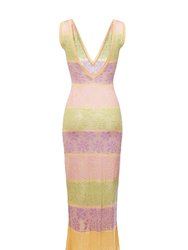 Rainbow Maxi Knit Dress