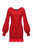 Red Handmade Knit Dress With Glitter - Red