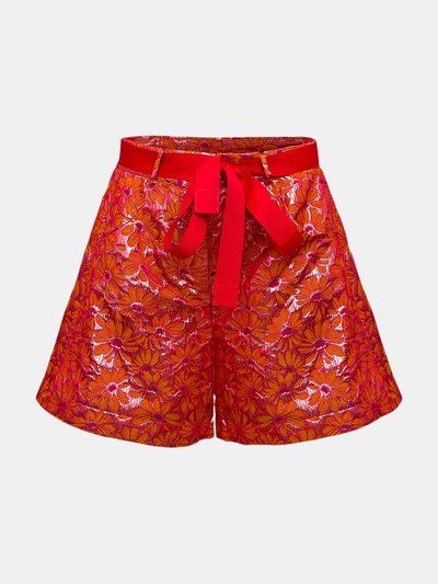 ANDREEVA Red Jacquard Shorts product