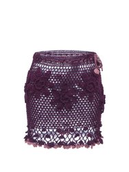 Violet Handmade Crochet Mini Skirt - Violet