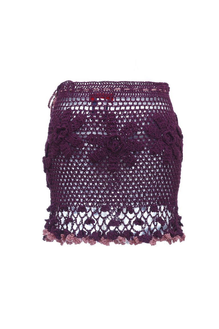 Violet Handmade Crochet Mini Skirt