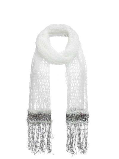 ANDREEVA White Cashmere Handmade Knit Shawl product