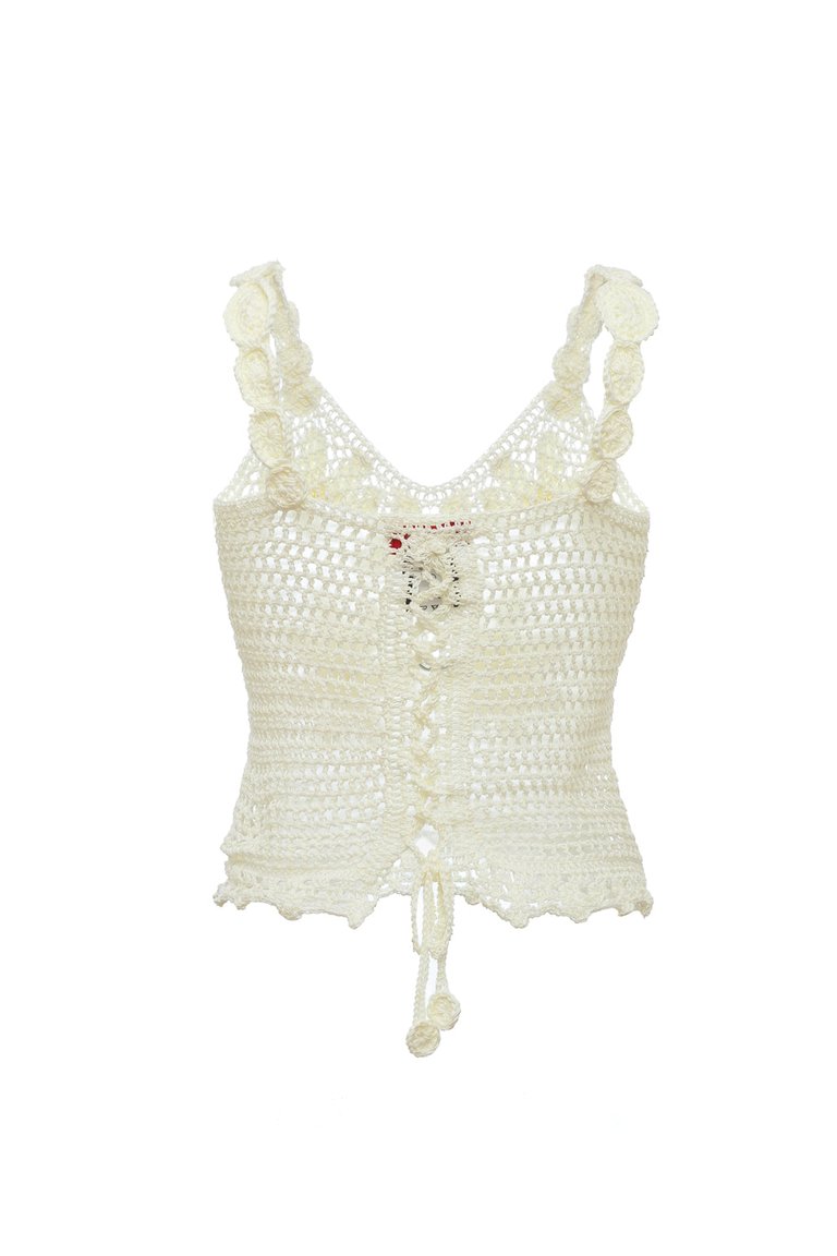 White Handmade Crochet Top