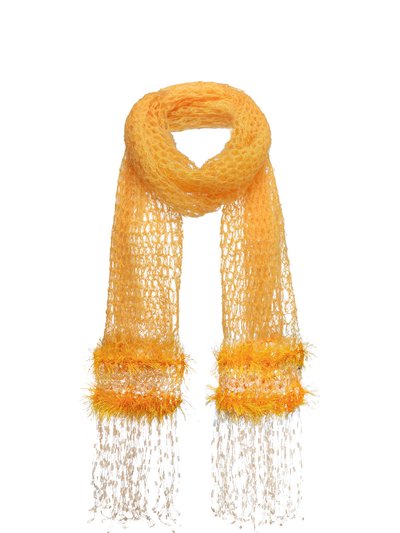ANDREEVA Yellow Cashmere Handmade Knit Shawl product