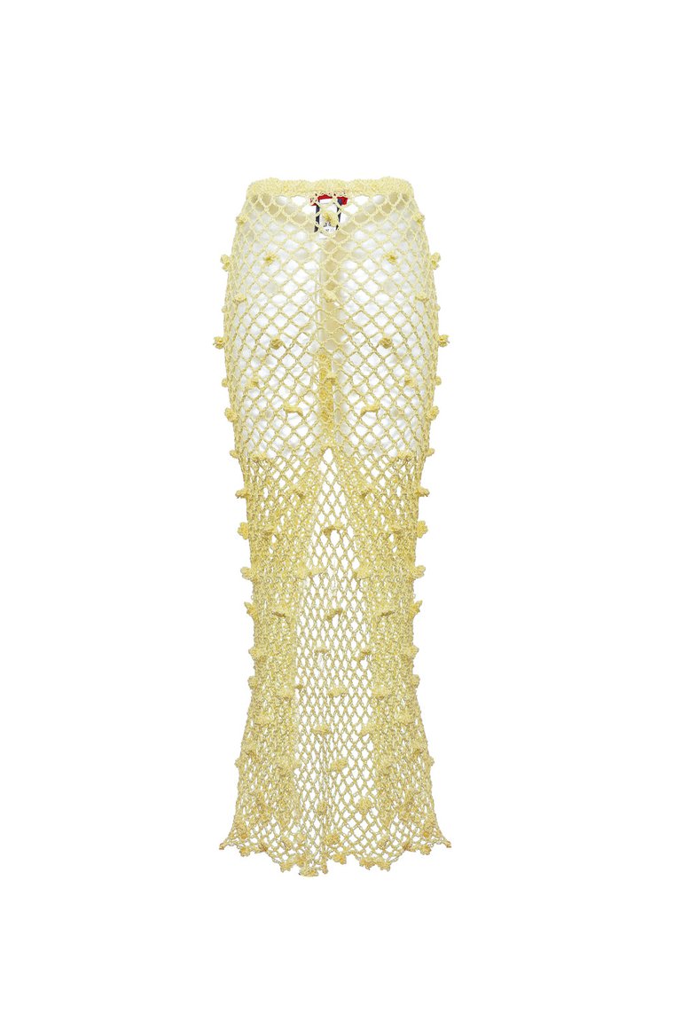 Yellow Handmade Crochet Skirt