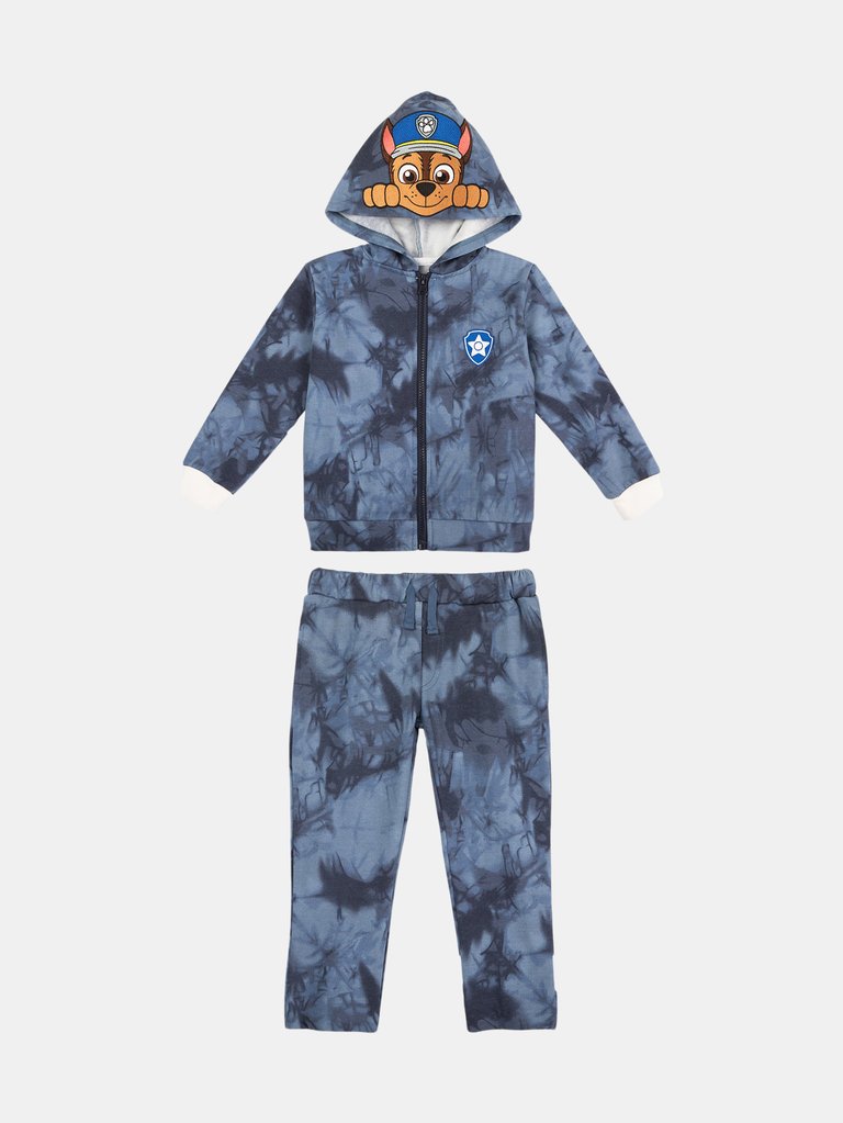 Andy & Evan x PAW Patrol | French Terry Tie Dye Set - Navy