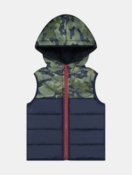 Baby Boys 3-Piece Camo Puffer Vest Set