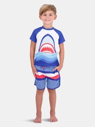 Boys Shark Rashguard Swim Set