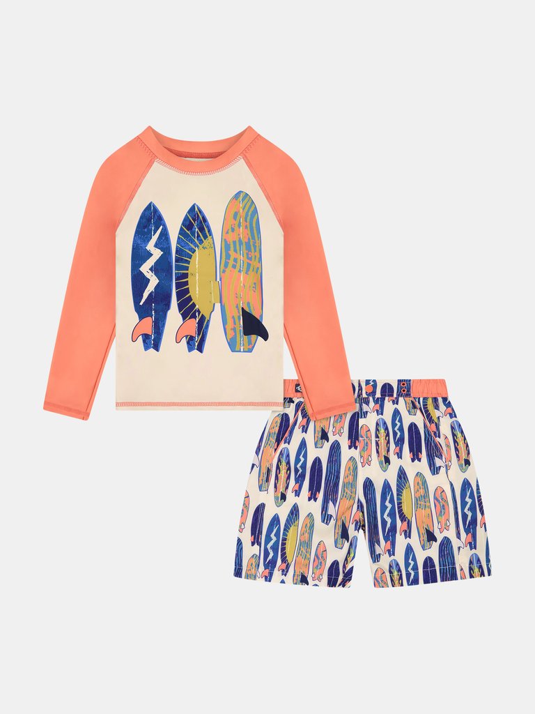 Boys Surfboard Swim Set - Coral