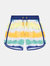 Boys Tie-Dye Stripe Boardshort - Aqua