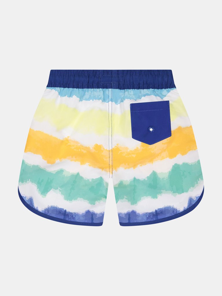 Boys Tie-Dye Stripe Boardshort